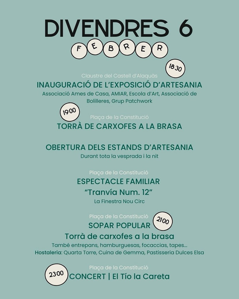 Programa de la Fiesta de la Alcachofa en Alacuas