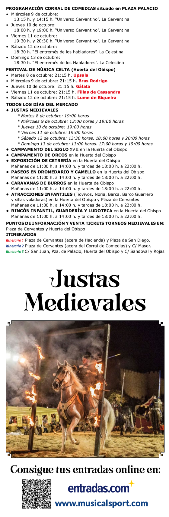 programa actividades mercado medieval alcala