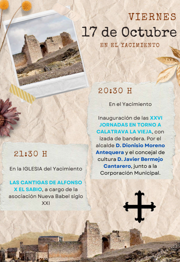 Programa de las Jornadas Medievales en torno a Calatrava la Vieja en Carrion de Calatrava