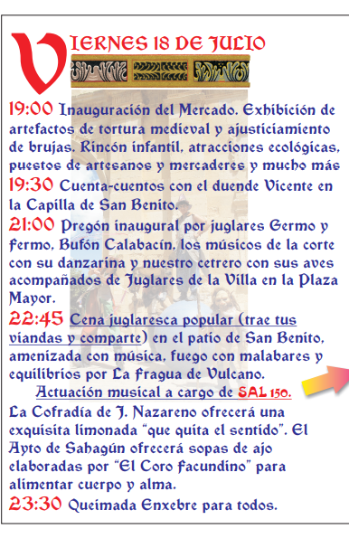 Programa de Juglares en Sahagun