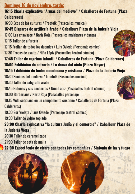 Programa del Mercado Medieval de las Tres Culturas en Caceres