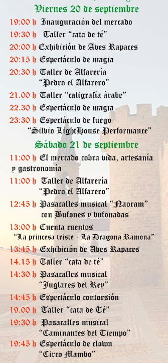 Programa del Mercado Medieval de Lopera