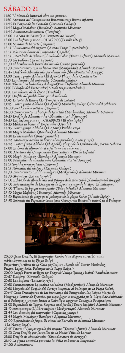 cuando es que dia programa mercado medieval horarios