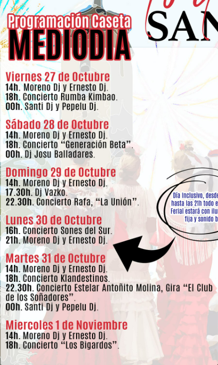 Programa de la Feria de los Santos de Albox