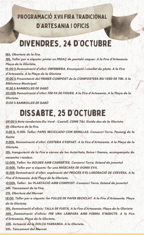 Programa de la Fira de Tibi