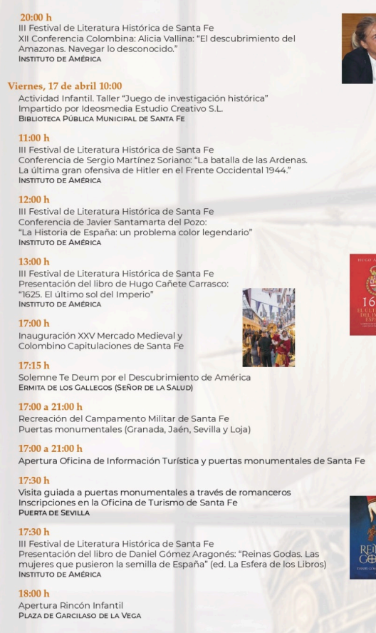 Programa del Mercado Medieval y Colombino de las Capitulaciones de Santa Fe