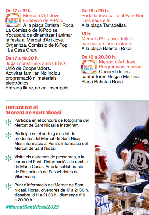 Programa de Sant Nicasi, Navidad y Reyes en Gava
