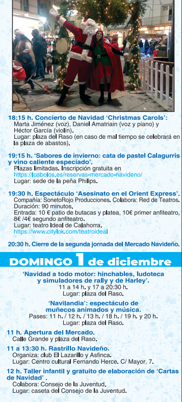 Programa del Mercado Navideño de Calahorra
