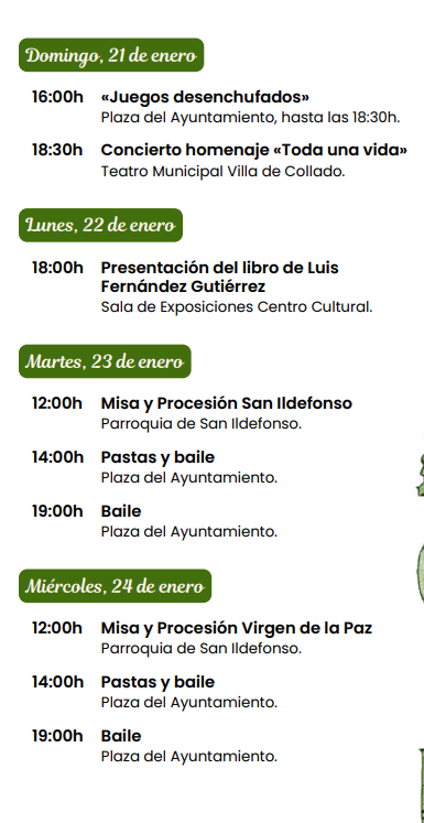 Programa de las Fiestas de Collado Mediano