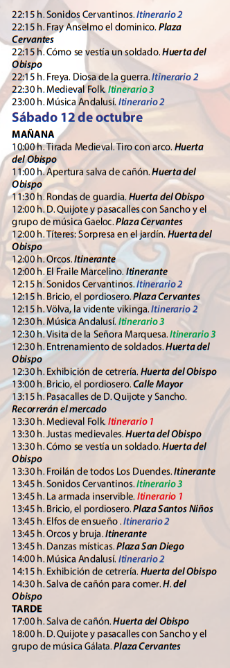 programa actividades mercado medieval alcala