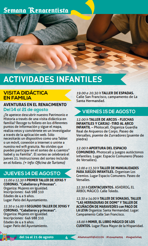 Programa de la Semana Renacentista de Medina del Campo