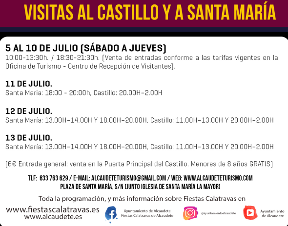 Programa de las Fiestas Calatravas en Alcaudete
