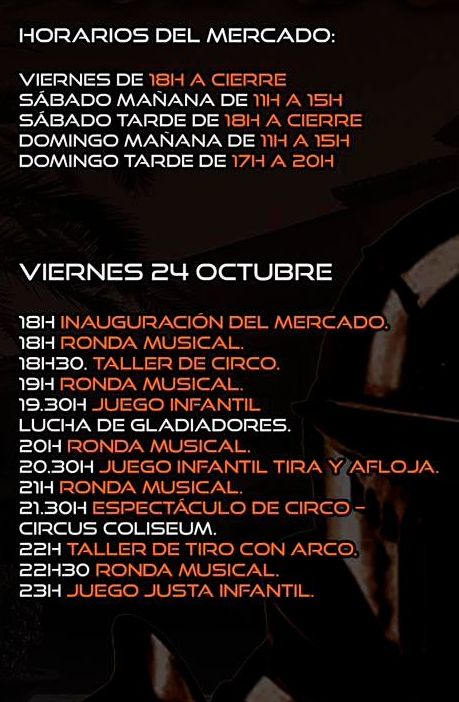 Horarios del Mercado Medieval de Guadalcacin
