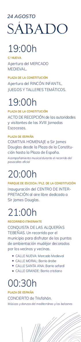 Programa de las Jornadas Escocesas Douglas Days en Teba