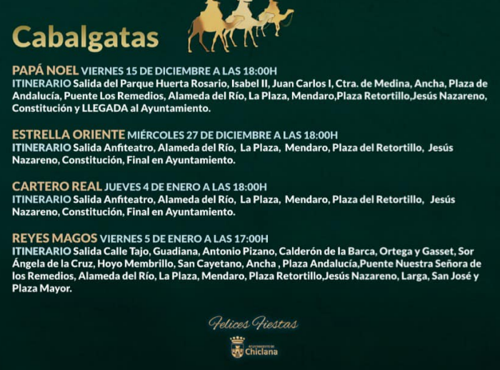 Programa de la Navidad en Chiclana