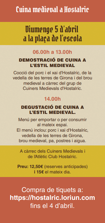 Programa de la Fira Medieval d Hostalric