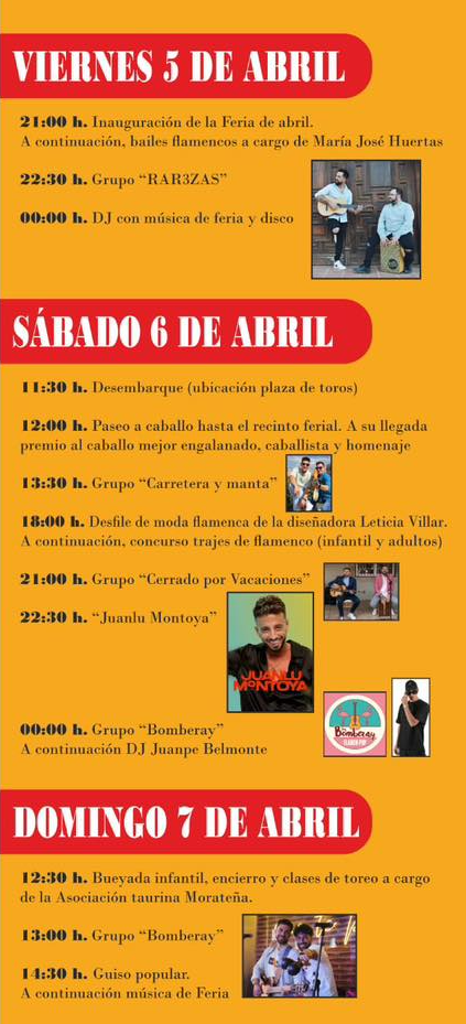 Programa de la Feria de Abril de Morata de Tajuña