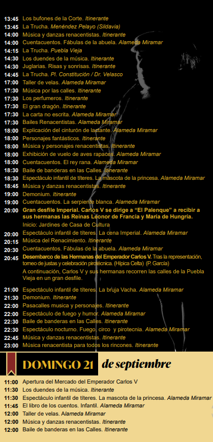 cuando es que dia programa mercado medieval horarios
