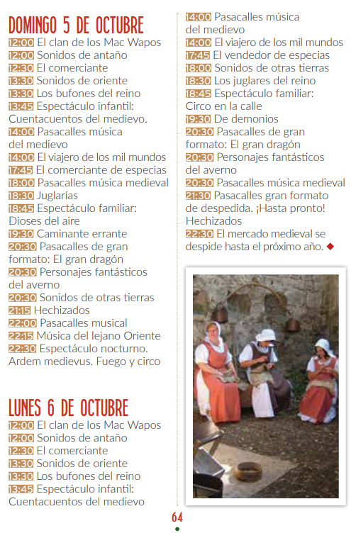 Programa del Mercado Medieval de las Tres Culturas de Leon
