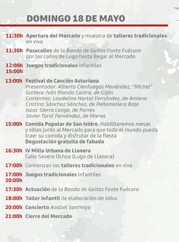 Programa del Mercado Tradicional de Lugo de Llanera
