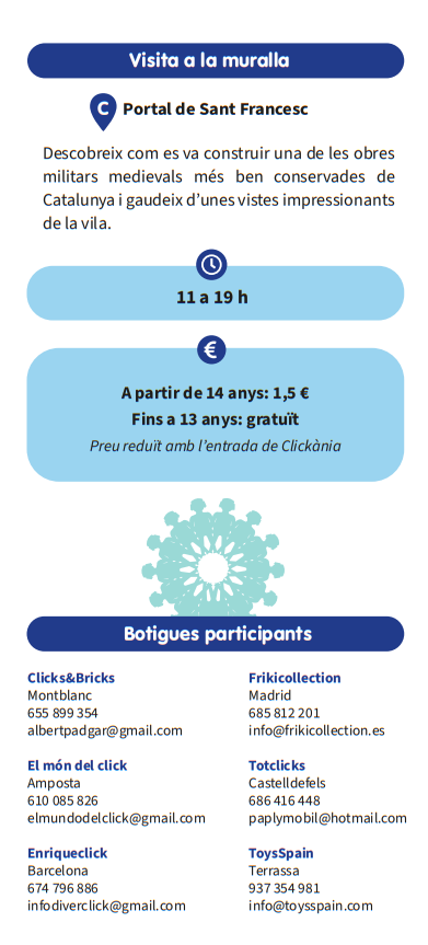 Programa Clickania Festival de Clicks de Playmobil en Montblanc