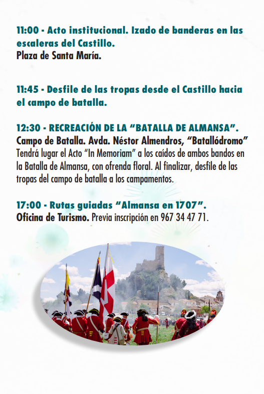 Programa de la Recreacion Historica de la Batalla de Almansa