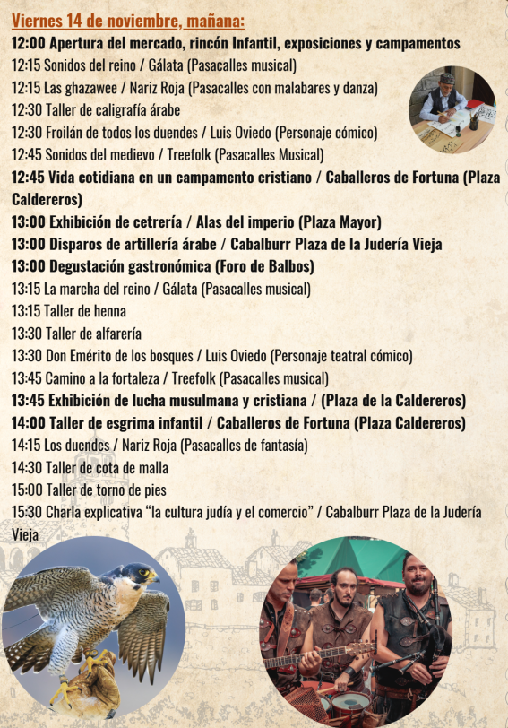 Programa del Mercado Medieval de las Tres Culturas en Caceres