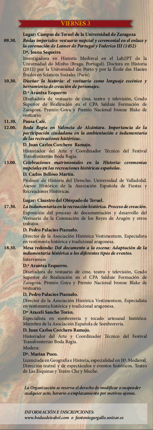 Programa de La Partida de Diego en Teruel