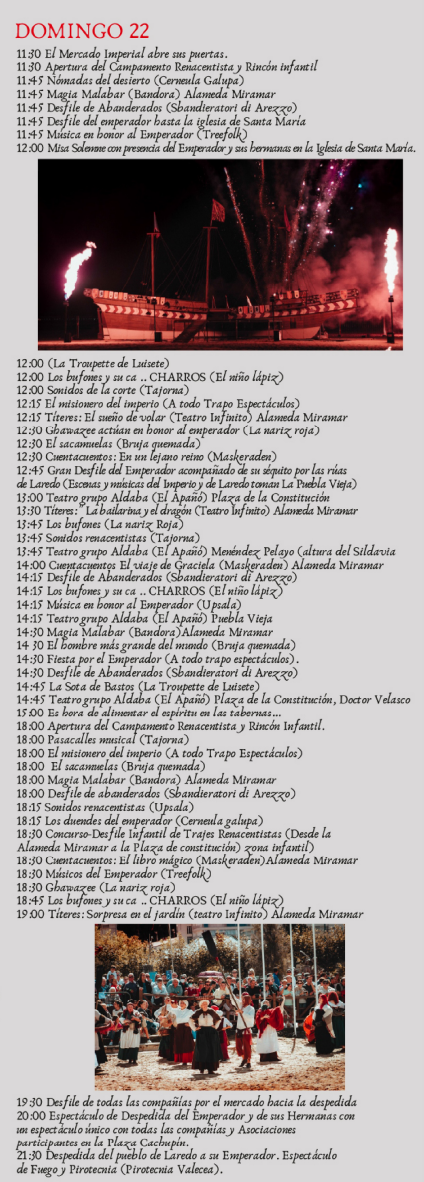 cuando es que dia programa mercado medieval horarios