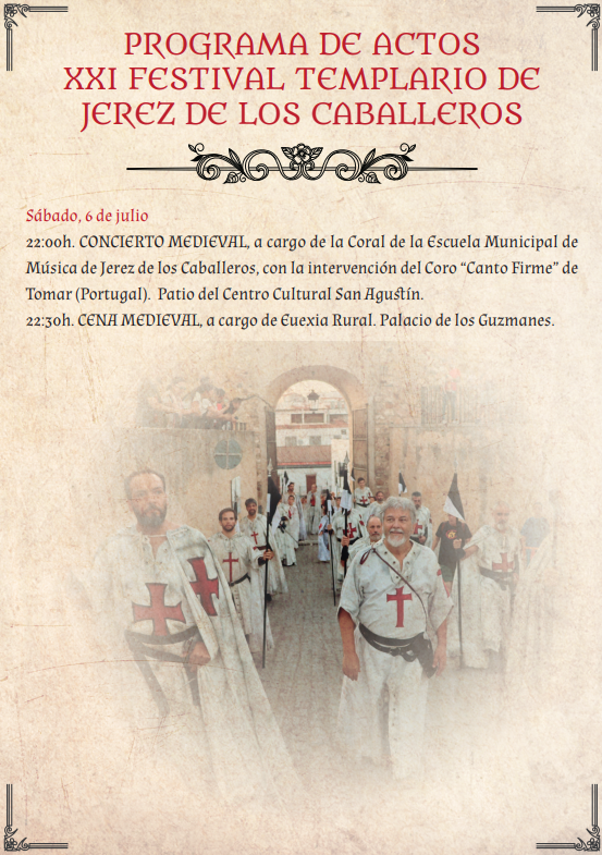 Programa del Festival Templario de Jerez de los Caballeros
