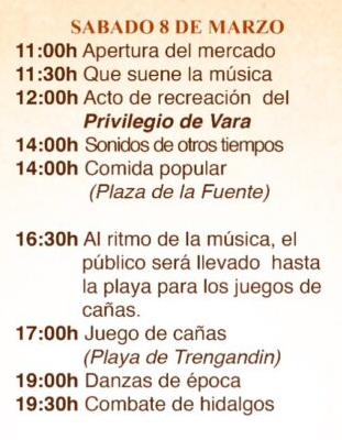 Programa del Privilegio de Vara en Noja