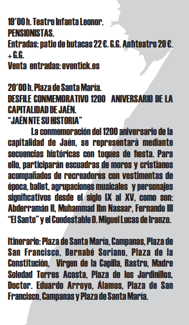 Programa de las Fiestas de Jaen