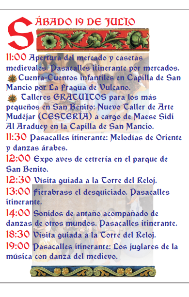 Programa de Juglares en Sahagun