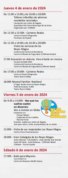 Programa de la Navidad en Alcorcon