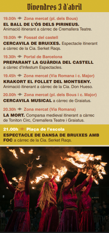 Programa de la Fira Medieval d Hostalric