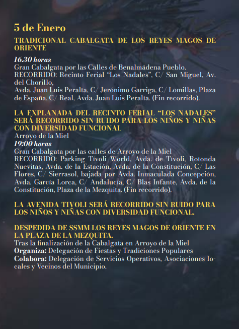Programacion navideña de Benalmadena