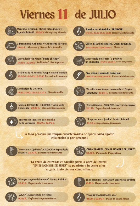 Programa del Festival Templario de Jerez de los Caballeros
