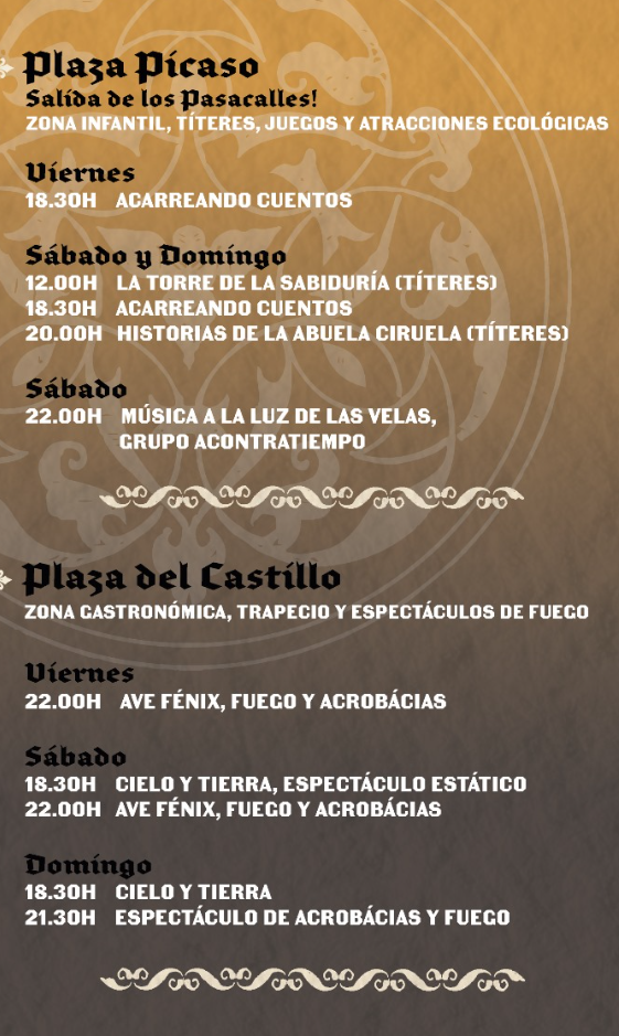Programa de la Feria Medieval de Buitrago del Lozoya