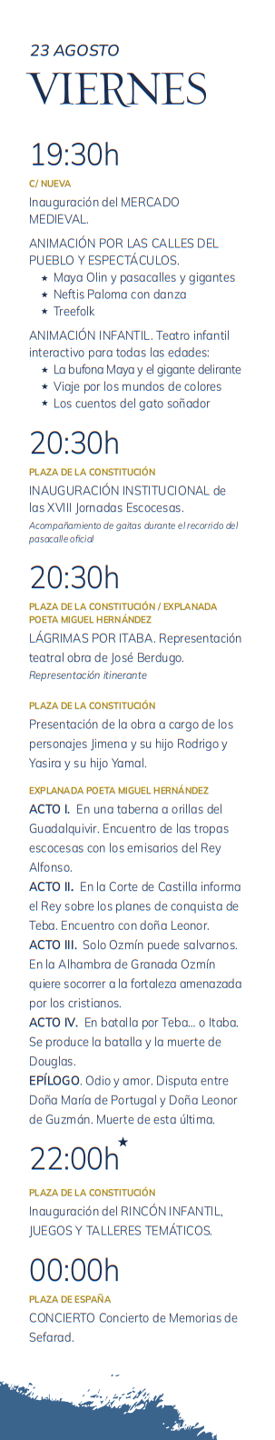 Programa de las Jornadas Escocesas Douglas Days en Teba