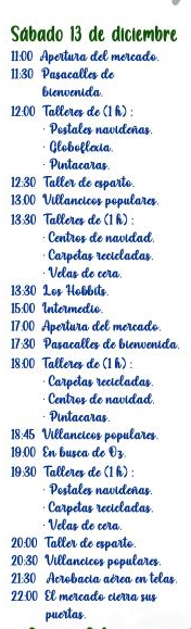 Programa del Mercado Navideño y de la Fantasía en Pinto