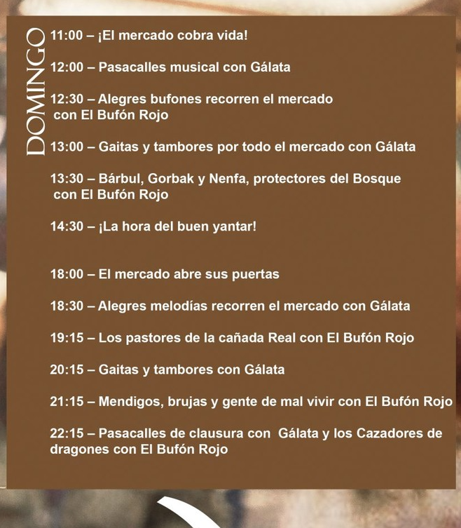 Programa del Mercado Medieval de Loranca Fuenlabrada