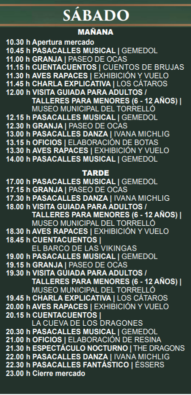 Programa del Mercado Medieval de Almassora