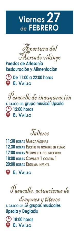 Programa del Mercado Vikingo de Villaviciosa de Odon
