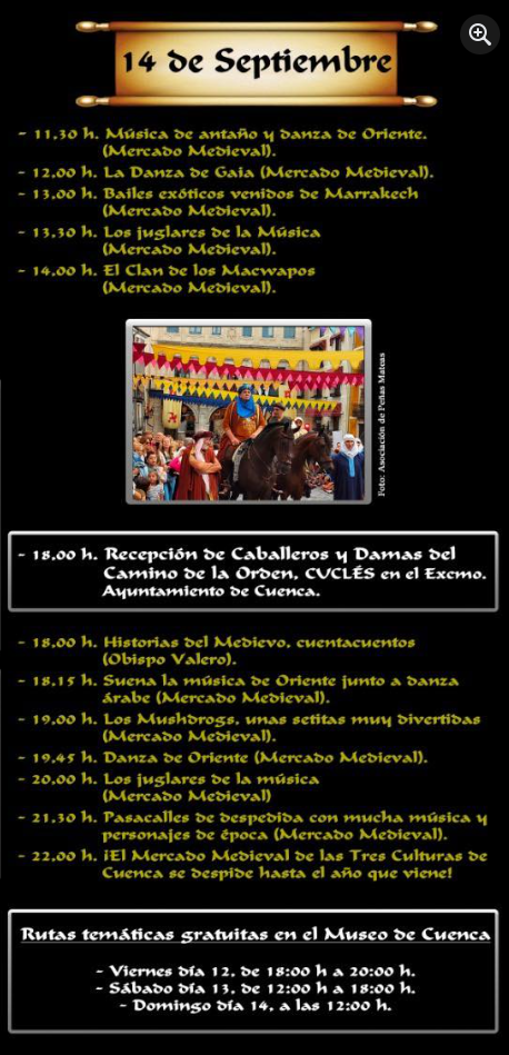 Programa del Mercado Medieval de Cuenca