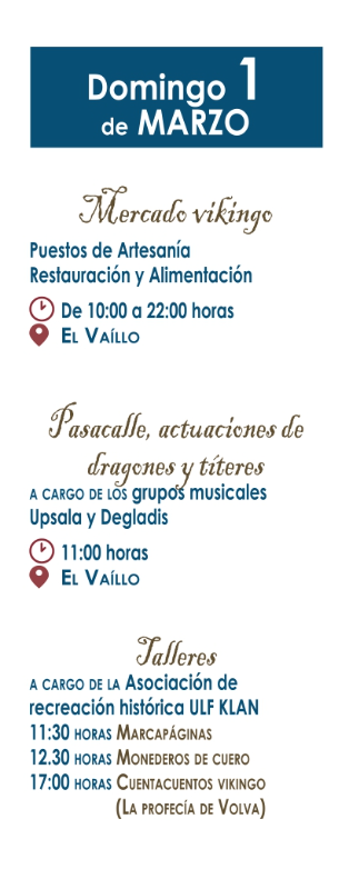 Programa del Mercado Vikingo de Villaviciosa de Odon