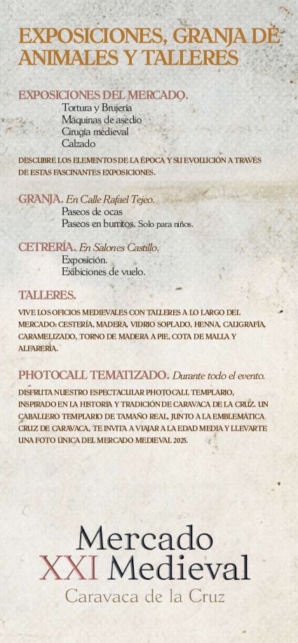 Programa del Mercado Medieval de Caravaca de la Cruz