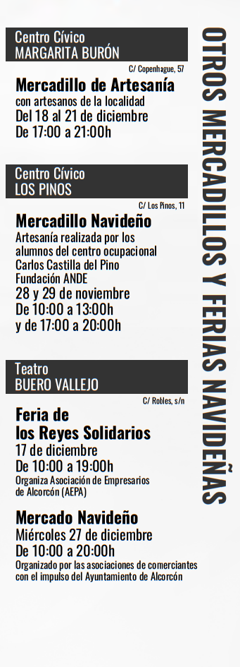 Programa de la Navidad en Alcorcon