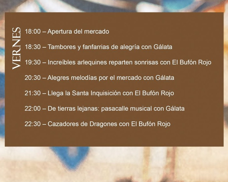 Programa del Mercado Medieval de Loranca Fuenlabrada