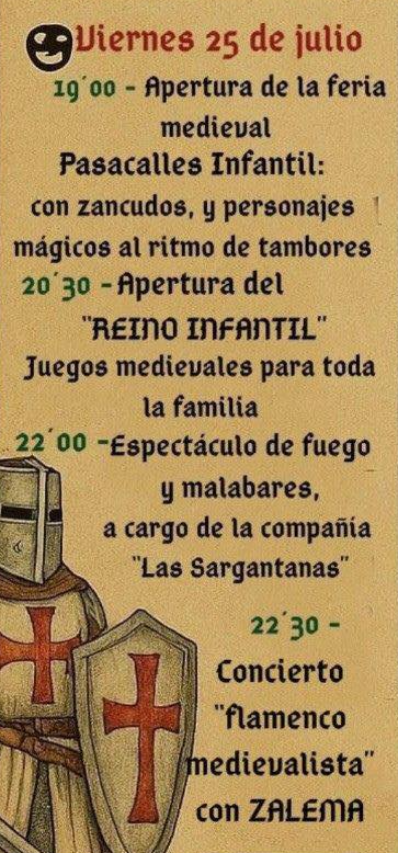 Programa de la Feria Medieval de Freila