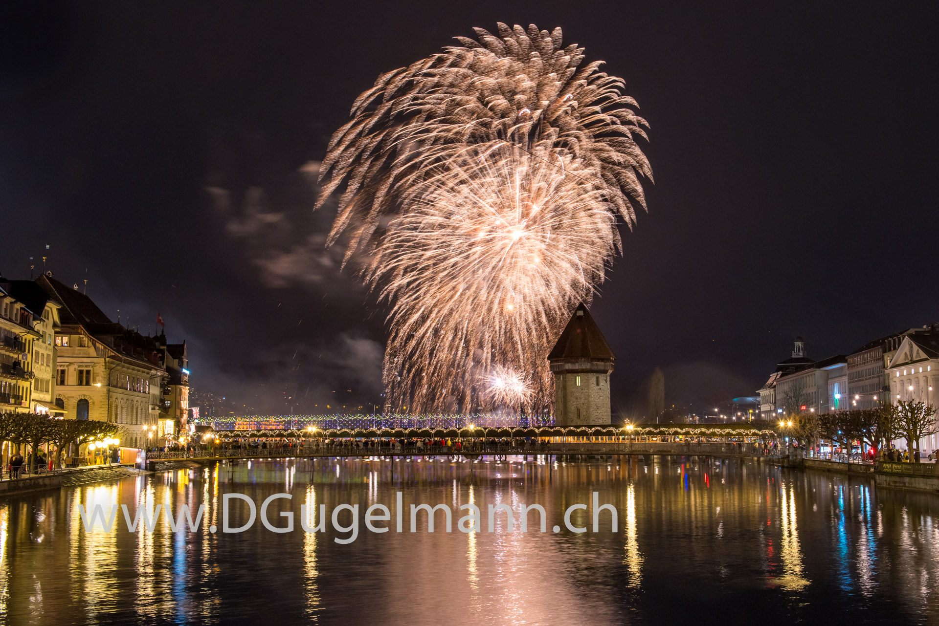 Neujahrsfeuerwerk in Luzern